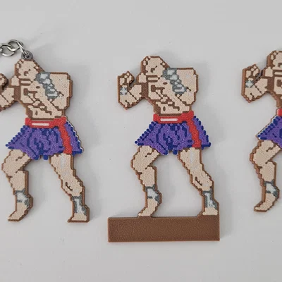 Sagat SF2 - Phiên bản Cổ điển (Diorama & Móc khóa)