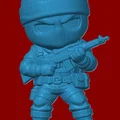 Mô hình nhân vật Stalker phong cách Chibi cho tín đồ G.I. Joe - Thumbnail 1