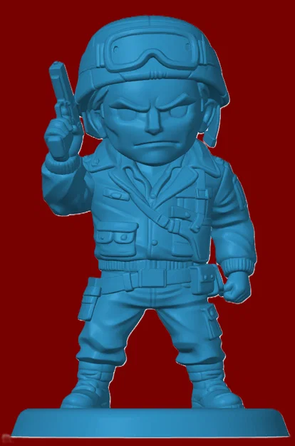 Mô hình nhân vật Hawk phong cách Chibi cho tín đồ G.I. Joe - Image 1