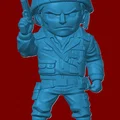 Mô hình nhân vật Hawk phong cách Chibi cho tín đồ G.I. Joe - Thumbnail 1