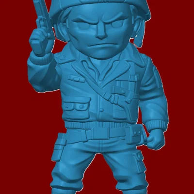 Mô hình nhân vật Hawk phong cách Chibi cho tín đồ G.I. Joe