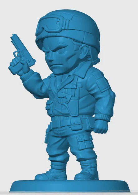 Mô hình nhân vật Hawk phong cách Chibi cho tín đồ G.I. Joe - Image 2