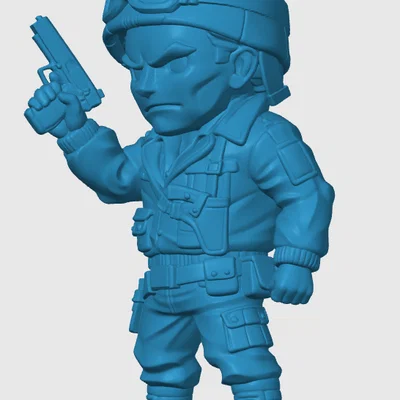 Mô hình nhân vật Hawk phong cách Chibi cho tín đồ G.I. Joe