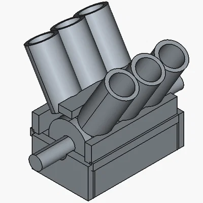 Mô hình động cơ V6 thu nhỏ (V6 Engine) in 3D cực chất