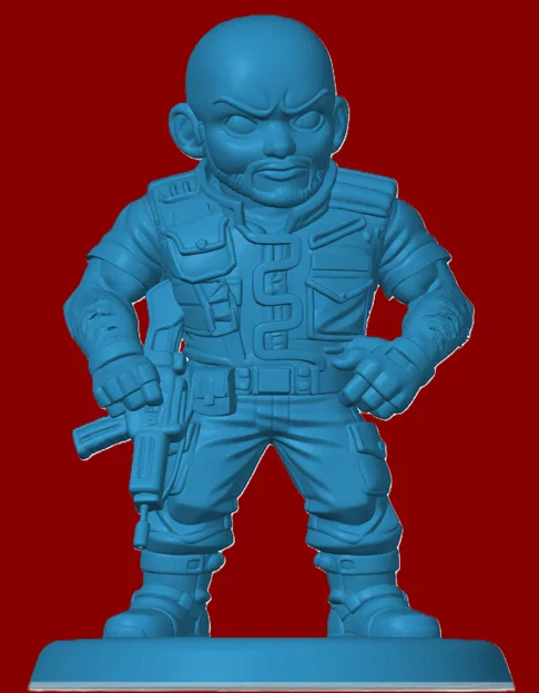 Mô hình nhân vật Roadblock Chibi G.I. Joe in 3D cực đẹp - Image 1