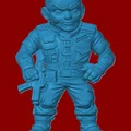 Mô hình nhân vật Roadblock Chibi G.I. Joe in 3D cực đẹp - Thumbnail 1