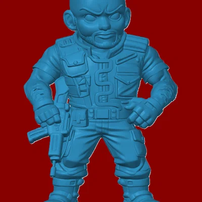 Mô hình nhân vật Roadblock Chibi G.I. Joe in 3D cực đẹp