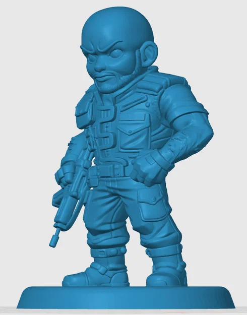 Mô hình nhân vật Roadblock Chibi G.I. Joe in 3D cực đẹp - Image 2