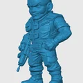 Mô hình nhân vật Roadblock Chibi G.I. Joe in 3D cực đẹp - Thumbnail 2