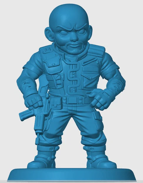 Mô hình nhân vật Roadblock Chibi G.I. Joe in 3D cực đẹp - Image 3