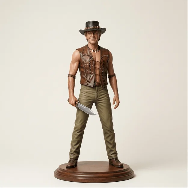 Mô hình in 3D Crocodile Dundee 1986 - Tượng nhân vật điện ảnh cổ điển - Image 1