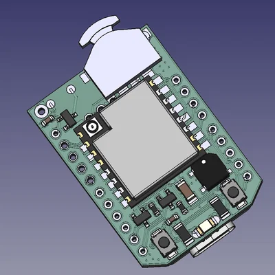Mô hình kỹ thuật bảng mạch MiniX-Faketec hỗ trợ dự án Meshtastic