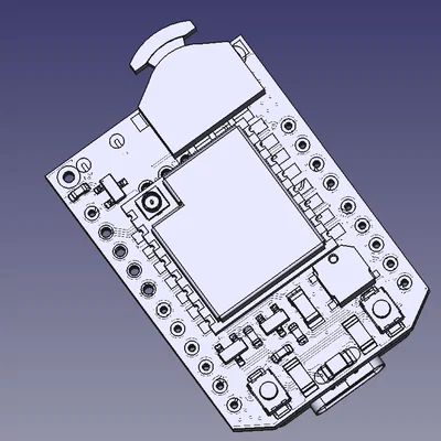 Mô hình kỹ thuật bảng mạch MiniX-Faketec hỗ trợ dự án Meshtastic
