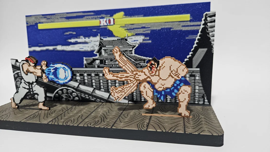E_Honda SF2 - Phiên bản Cổ điển (Diorama & Móc khóa) - Image 1