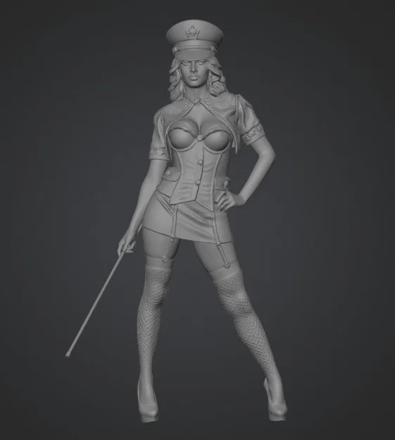 Mô hình 3D nữ sĩ quan quyến rũ (Sexy Army Captain) chất lượng cao - Image 1