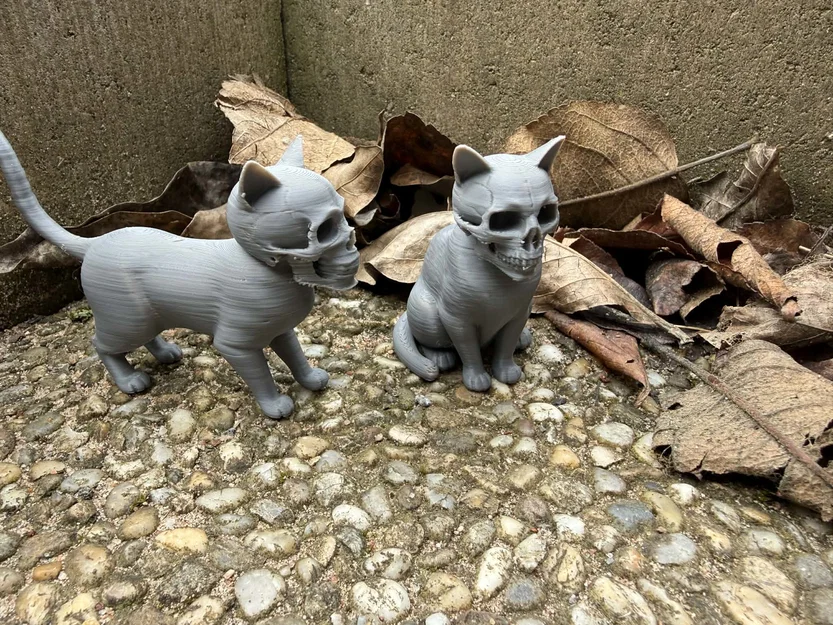 Mèo Kinh Dị Đầu Lâu (Scary Cats with Skulls) - Image 1