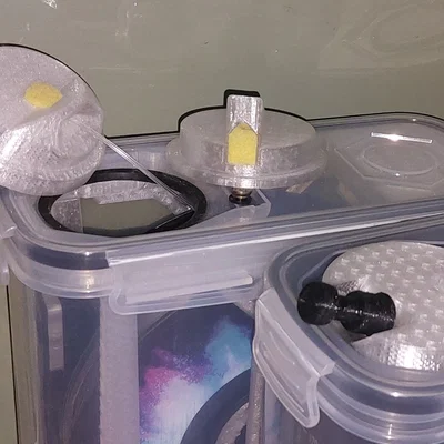 Nắp hộp khô ngũ cốc tích hợp lọc bụi (phiên bản hình lục giác)