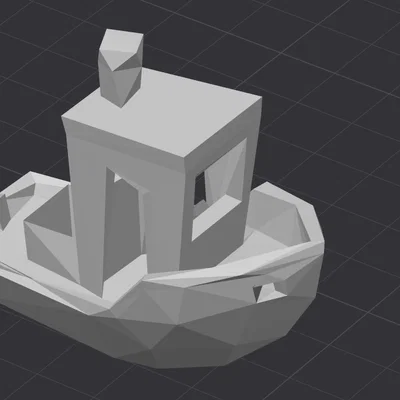 Mô hình thuyền 3D Benchy phong cách Low-poly cực chất