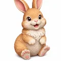Mô hình chú thỏ nhỏ xinh xắn in 3D trang trí trứng rỗng - Thumbnail 2