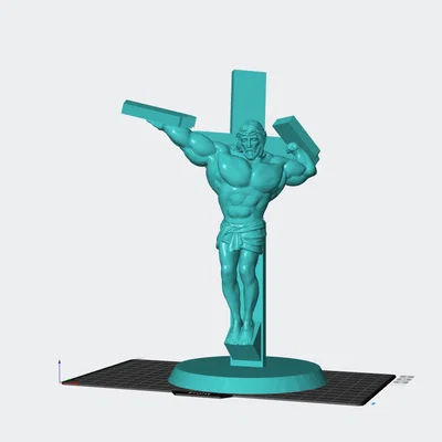 Mô hình trang trí 3D nhân vật cơ bắp jeyu độc đáo