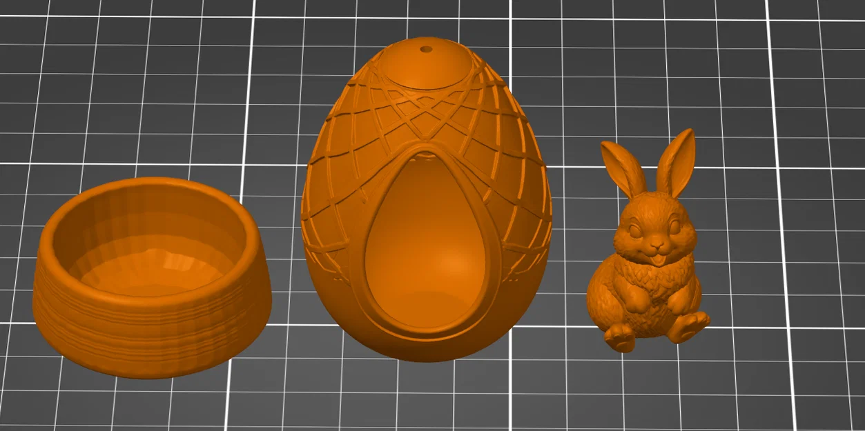 Mô hình Thỏ và Trứng Phục Sinh 3D xinh xắn để bàn - Image 1