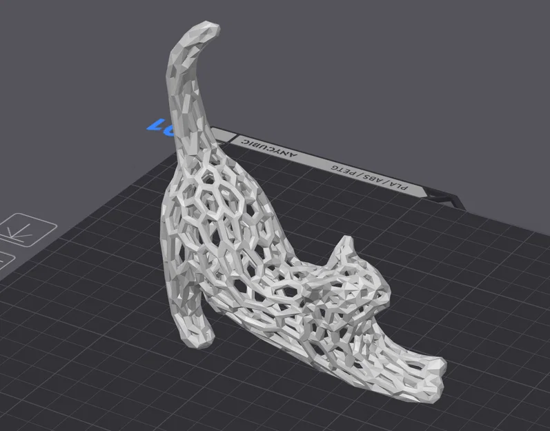 Mô hình Mèo Vươn Mình phong cách Voronoi nghệ thuật (Low Poly Cat) - Image 1