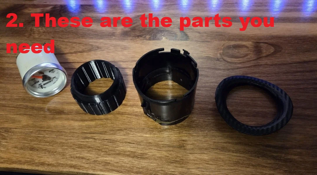 Đế gắn đồng hồ đo (Gauge Pod) cho hốc gió đơn Del Sol - Image 3