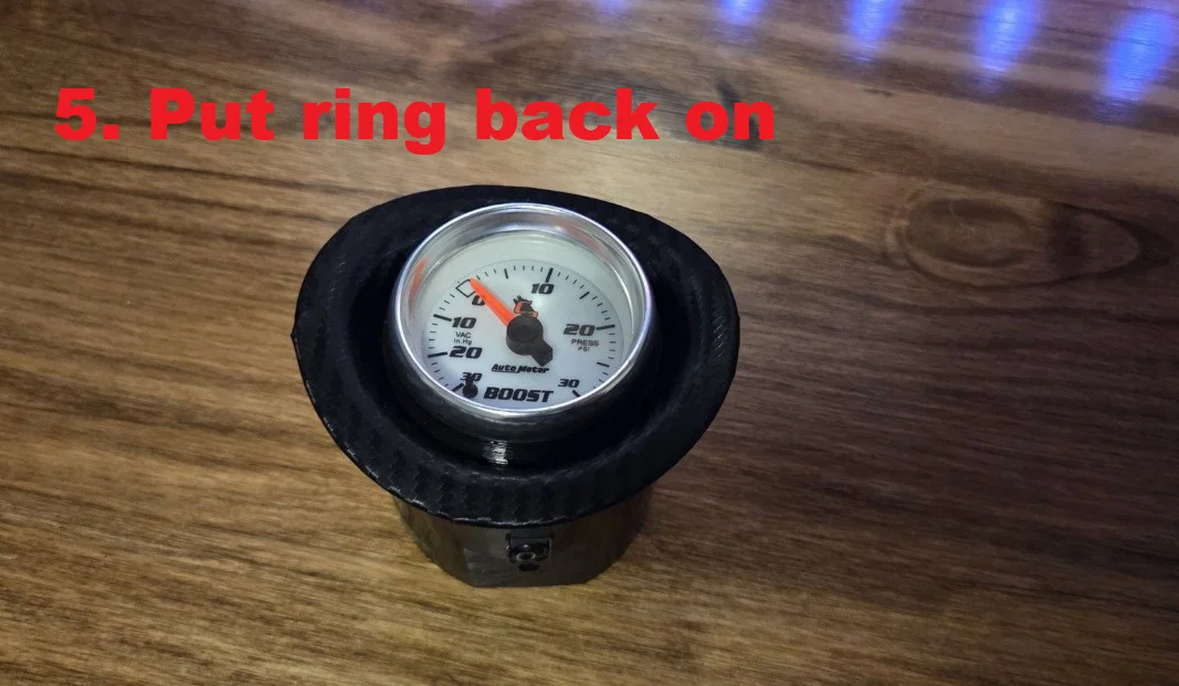 Đế gắn đồng hồ đo (Gauge Pod) cho hốc gió đơn Del Sol - Image 6