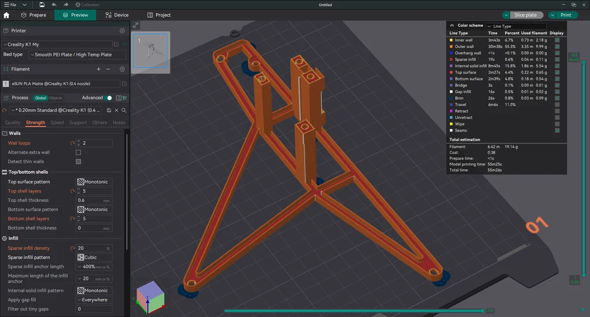 Ngàm gắn cảm biến nhựa phía bên phải cho Creality K1 - Image 7