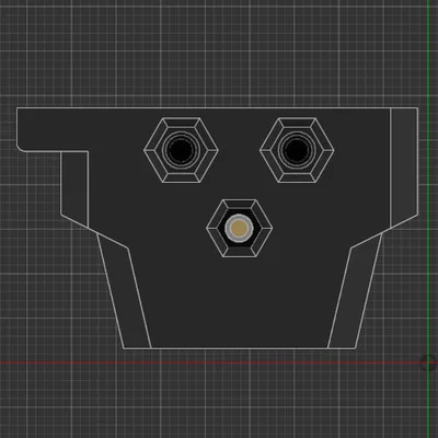 Ngàm gắn Hotend K2 Series cho Eva 3 (Bản mẫu)