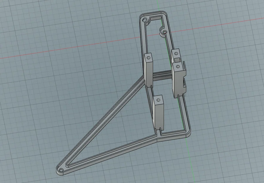 Ngàm gắn cảm biến sợi nhựa Creality K1 - Bản gia cố & lược bỏ ốc giữa - Image 4
