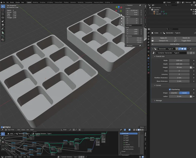 Bộ tạo hộp đựng (Container Generators) cho Blender - Image 3