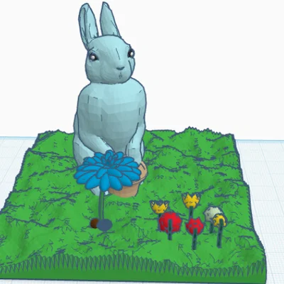 Mô hình chú thỏ Phục sinh 3D độc đáo để trang trí