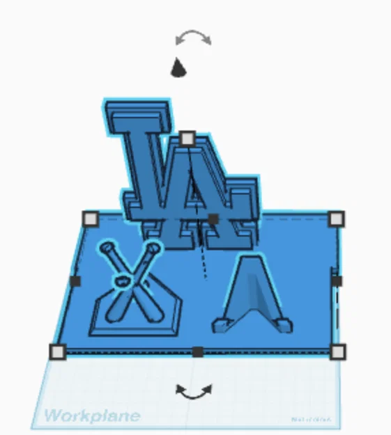 Giá đỡ thẻ bài và bóng chày phong cách Los Angeles Dodgers - Image 1