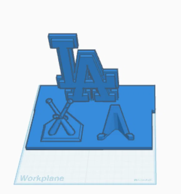 Giá đỡ thẻ bài và bóng chày phong cách Los Angeles Dodgers - Image 2