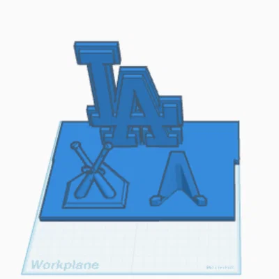 Giá đỡ thẻ bài và bóng chày phong cách Los Angeles Dodgers
