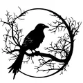 Tranh Treo Tường Hình Con Quạ (Raven Wall Art) - Thumbnail 1