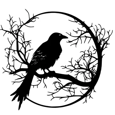 Tranh Treo Tường Hình Con Quạ (Raven Wall Art)