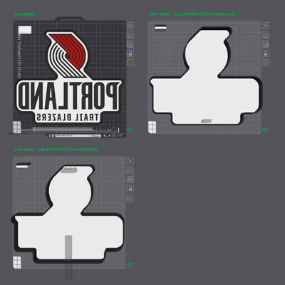 Đèn LED Lightbox Portland Trail Blazers