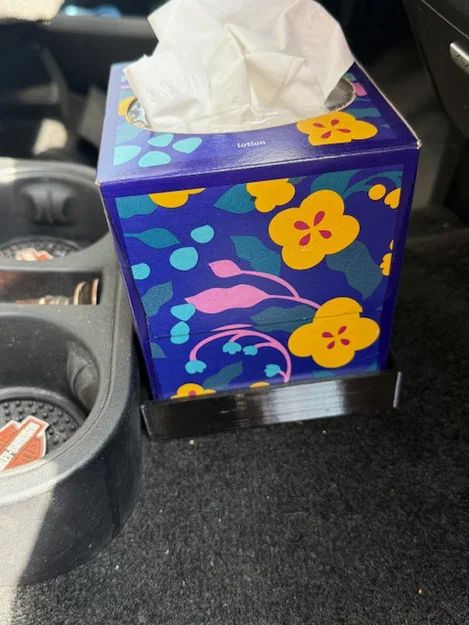 Khay đựng hộp khăn giấy vuông in 3D cho xe hơi - Gọn gàng, tiện lợi - Image 1