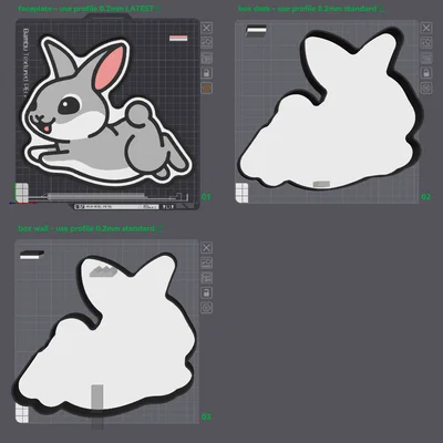 Đèn LED Lightbox Hình Chú Thỏ