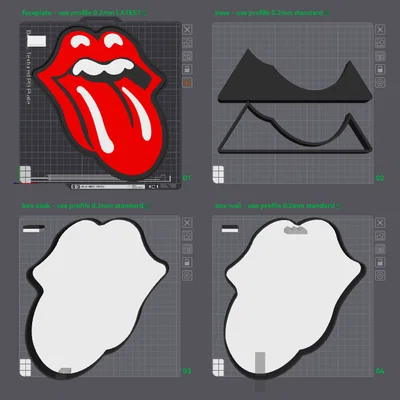 Đèn LED Lightbox The Rolling Stones