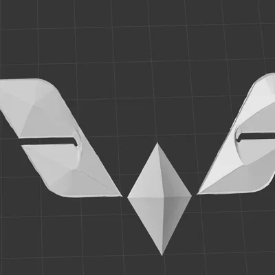 Mô hình 3D logo trang trí vô lăng xe hơi tinh tế