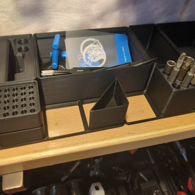 Khay đựng linh kiện Gridfinity Diagonal Half Bin tối ưu không gian