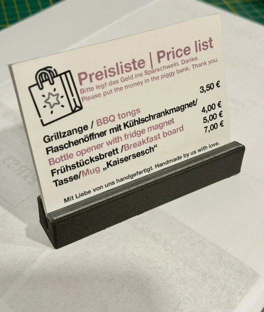 Giá đỡ bảng tên mini / Kệ để tờ rơi nhỏ / Đế cắm thẻ để bàn - Image 1