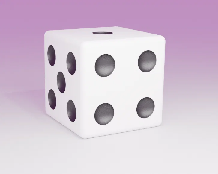 Xúc xắc đơn giản! Dễ in và kích thước chuẩn như xúc xắc thông thường! - Image 1