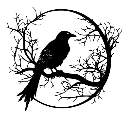 Mẫu trang trí 3D con quạ Ravin treo tường ấn tượng - Image 1