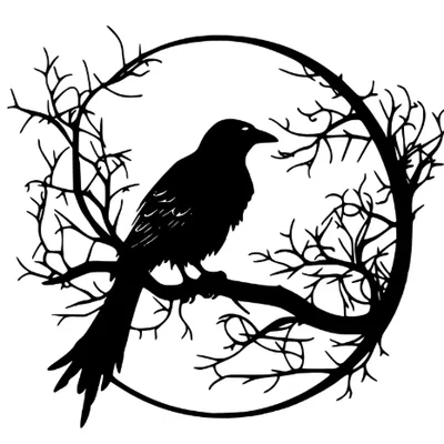 Mẫu trang trí 3D con quạ Ravin treo tường ấn tượng