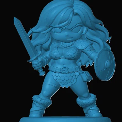 Mô hình Red Sonja phong cách Chibi - Đồ chơi in 3D ấn tượng