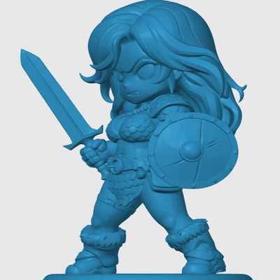 Mô hình Red Sonja phong cách Chibi - Đồ chơi in 3D ấn tượng